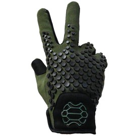 Mycl Turell MX MTB Bicycle & Motorcycle Gloves Men - Kevlar Reinforced, Adjustable, Breathable, Touchscreen Capable - Men's Cycling Gloves - Mountain Bike/Motorcycle (Polyester Green, XXL)