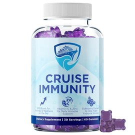 Immune Support Gummies for Cruisers with Vitamin C, B12, Zinc, Elderberry Extract, 60 Gummies, 30 Servings, Cruise and Travel Specific Wellness Supplement