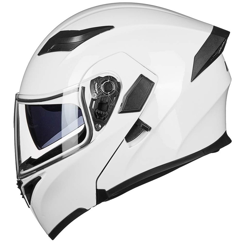 ILM Motorcycle Dual Visor Flip up Modular Full Face Helmet