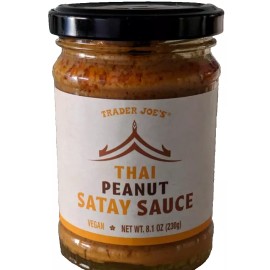 Trader Joe’s Thai Peanut Satay Sauce 8.1 fl oz Glass Jar 6/2026