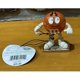 MONET ORANGE M&M MONET JEWELRY TRINKET BOX PRETZEL CHARM ENAMELED NWT $25