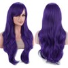 IMISSU 70 cm Long Hair Water Wavy Wigs with Fringe
