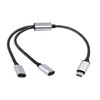 XUYUH USB C Male to Double USB C Female Splitter