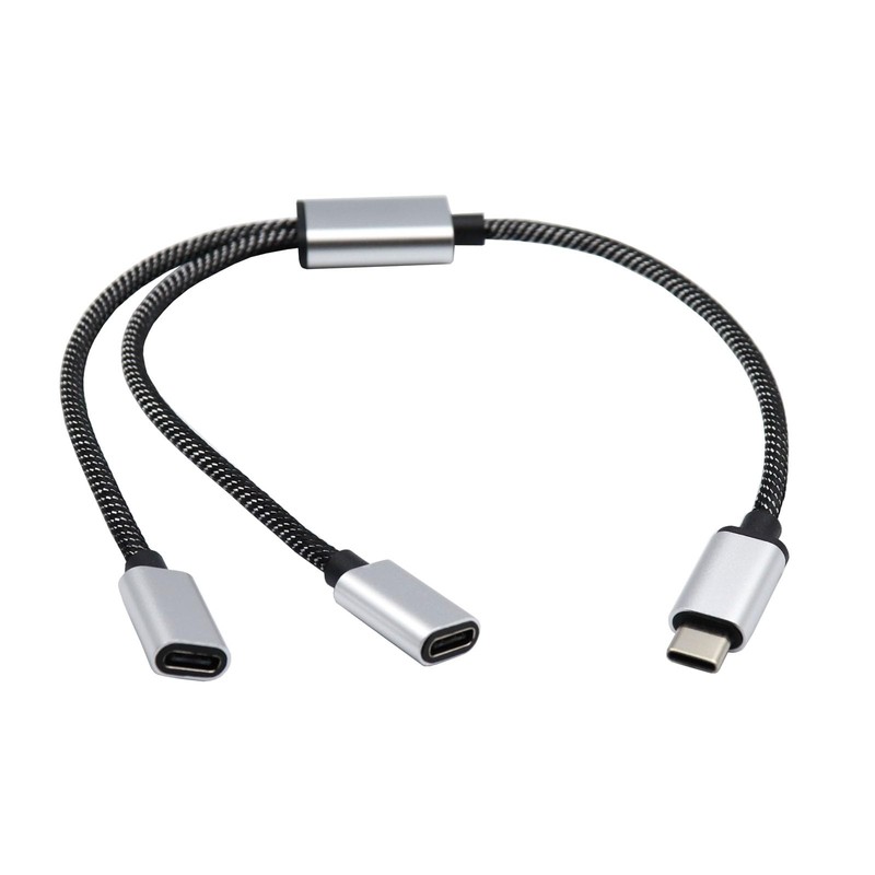 XUYUH USB C Male to Double USB C Female Splitter
