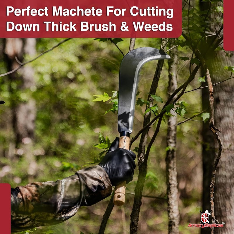 Slasher Crescent Machete | Outdoor Agriculture Bamboo Long Sickle Scythe