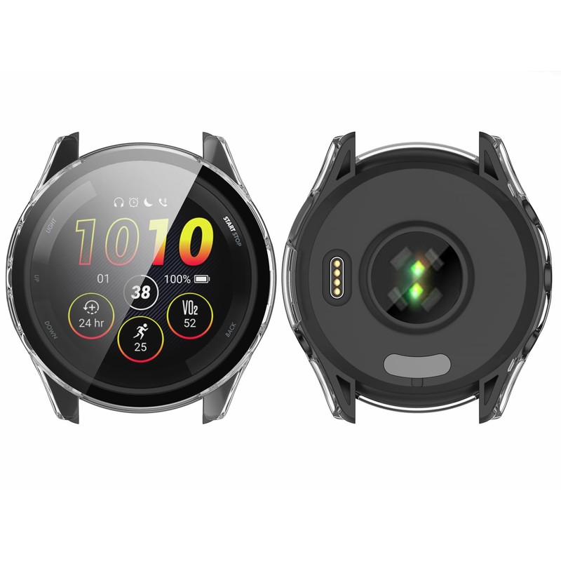 SHEAWA for Garmin Forerunner 165 Case Cover PC+Tempered Glass Film