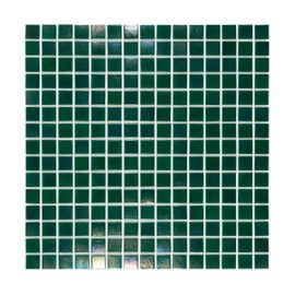 URBN Contemporary Emerald Green Iridescent Glass Mosaic Tile for Indoor and Outdoor - Single Sheet (13 inches x 13 inches, 1.15 SQ FT)