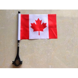 AISHEMI Kids Bike Accessories Cycling Handlebar Canada Safety Flag Pole Polyester Tear-Resistant Waterproof Safety Flag