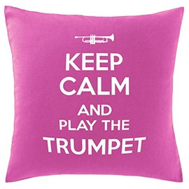 Hippowarehouse Keep Calm and Play the Trumpet Printed bedroom accessory cushion cover case 41x41cm