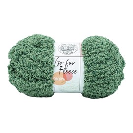 Lion Brand Yarn Go for Fleece Sherpa Jumbo Yarn for Knitting, Crocheting, and Crafting, 1 Pack, Fern