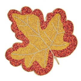 Beaded Leaf Placemats (Set of 4)