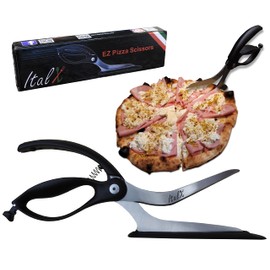 EZ Pizza Scissors - ITALX Stainless steel Pizza Cutter/server