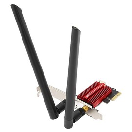 ciciglow Tarjeta PCIE WiFi 6, AX1800 Pro Bluetooth 5.2 802.11ax Dual Band 5GHz 2,4 GHz Tarjeta WiFi, Tarjetas de Red Inalámbrica PCI E para PC de Escritorio, Soporte 11 10