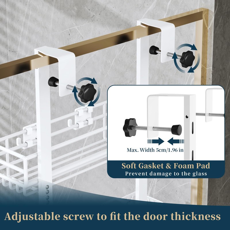 Consumest Over The Door Shower Caddy - 5 Tier Adjustable