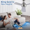 putroad 42 Inch Ceiling Fans with Lights, Modern Brushed Nickel