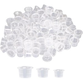300 Uds tazas de tatuaje, tapas de tinta tatuaje 3 tamaños, vasos desechables, tapa tinta pigmento plástico, tapa contenedor maquillaje, suministros
