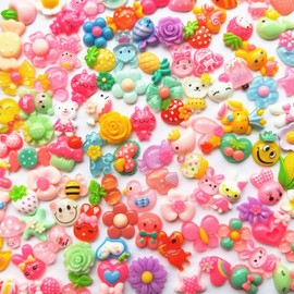 Mosheng Accessory 40pcs Mix Lots Resin Flatback Rabbit Cherry Butterfly Art Album Flatback Scrapbooking Embellishments DIY Scrapbooking Craft Accessory