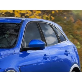 Rvinyl Pillar Post Pre Cut Window Trim Kits in Gloss Black Compatible with Jaguar F-Pace 2017-2023 - Adhesive Backs