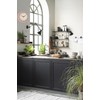 LS-LebenStil Vintage Metal Wall Clock Black 23 cm Kitchen Clock