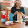 Yarn Holder for Crocheting, Wooden Rotating Yarn Spinner with 2