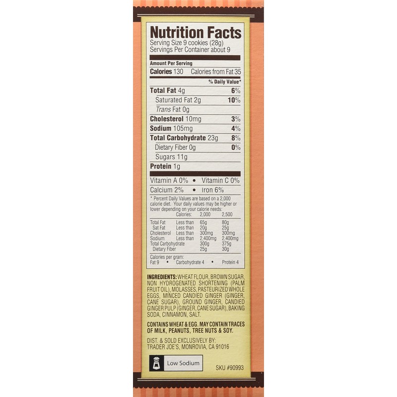 Trader Joe's Cookie Thins Triple Ginger, (Pack of 2)