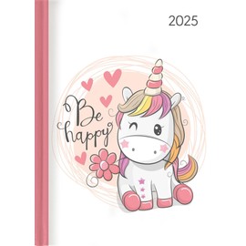 Alpha Edition - Ladytimer Unicorn 2025 Pocket Calendar, 10.7 x 15.2 cm, Calendar with 192 Pages, Note Options after Each Day, Bucket List, Moon Phases and International Calendar