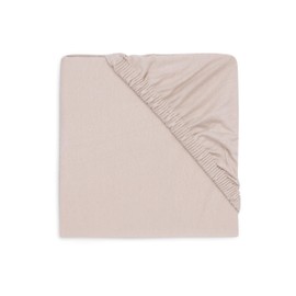 Jollein Spannbettlaken Jersey - Für den Laufstall - Nougat - Ø 95cm - 100% Baumwolle - Spannbetttuch Laufgitter - Beige