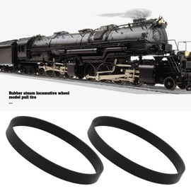 SG Store 8 Pieces 25mm Steam Locomotive Wheels Tires 1:64 Model Rubber Accessories Compatible with Flyer Non Grooved(American) Wheels