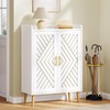 YITAHOME Shoe Cabinets with Doors Entryway, 5-Tier White Shoe Storage