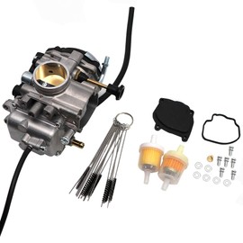 KIPA Carburetor For Yamaha Bear Tracker 250 YFM250 Bear Tracker YFM 250 YFM250B YFM250X YFM250XH 1999-2004 ATV With Carbon Dirt Jet Cleaner Tool Kit & Fuel Filters