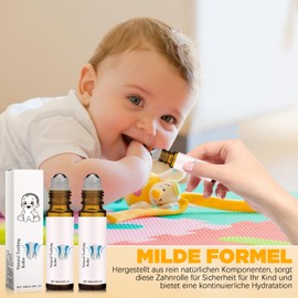 2PCS Baby Zahning Öl Roller, 10ml*2 Teething Roller Baby, Teething Oil Roller, Zahning Natürliche Schmerzlinderung Roller, Zahnen Natürliche Schmerzlinderungsrolle, Zahnungsbeschwerden Reduzieren