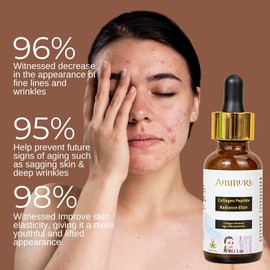 Premium Anti-Aging Collagen Serum by Ammuri - Infused with Matrixyl 3000, Hyaluronic Acid, Peptides, and Vitamin E for Visibly Reduced Fine Lines and Wrinkles