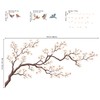 DECOWALL SG4-2213 Wall Sticker Birds on Tree Branch Blossoms Wall
