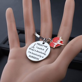 Grey's Gift Trust Me I Watch Anatomy I'm Basically A Surgeon Anatomy TV Show Inspired Keychain Gift
