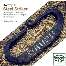 KonvoySG High Carbon Steel Simple Fire Lighting Tool Striker Emergency Starter