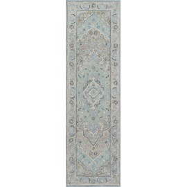 Momeni TANGITAN33BLU2380 Tangier Area Rug, 2'3" X 8' Runner, Blue