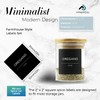184 Spice Jar Labels, Prefdo Minimalist Preprinted Black Sticker White