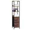 NOVIMANGO Bathroom Floor Cabinet, Slim Tall Storage Organizer Rack Stand,