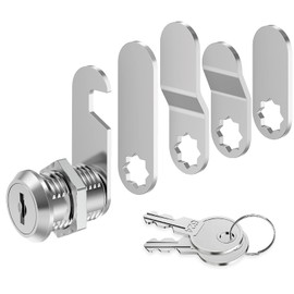 VOCIBO® Mailbox Lock 20 mm, Comes with 5 Different Lock Plates, Cabinet Lock, Furniture Lock, Locker Lock, Lever Lock for Mailboxes, Cabinet Doors