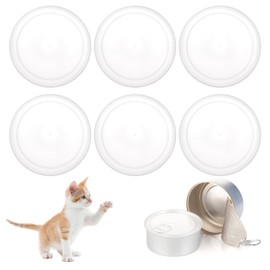 KALIONE 6 Pcs Dog Food Can Covers Lids - 75 mm Reusable Can Covers for Canned Goods or Pet Dog Cat Food Saver