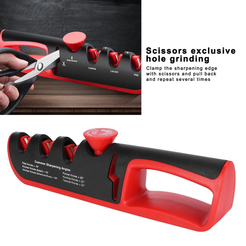 4 in 1 Multifunctional Knife Sharpener Adjustable Manual Sharpening Tool