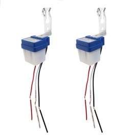 2 Pack AC DC 12V 10A Photoelectric Switch, Auto On Off Photocell Light Switch, Dusk to Dawn Photocell Sensor, Light Control for 12V Project