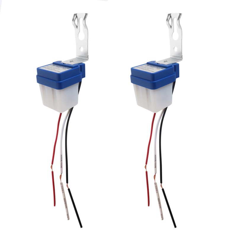 2 Pack AC DC 12V 10A Photoelectric Switch, Auto On