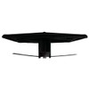 6" Square Light Pole Top Cap- Black Plastic by Deltech