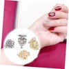 BIUDECO 4Pcs Heart Box Nail Art Studs Love Shape Nail