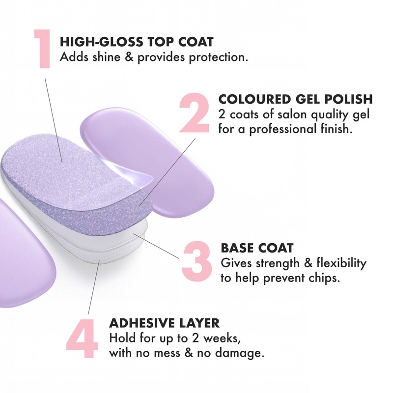 MOYOU LONDON Gel Nail Wraps - 22 Pre-Cured No Lamp