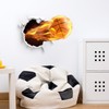HOSTK Wall Art 3D Basketball Wall Sticker, Removable Cracked Wall