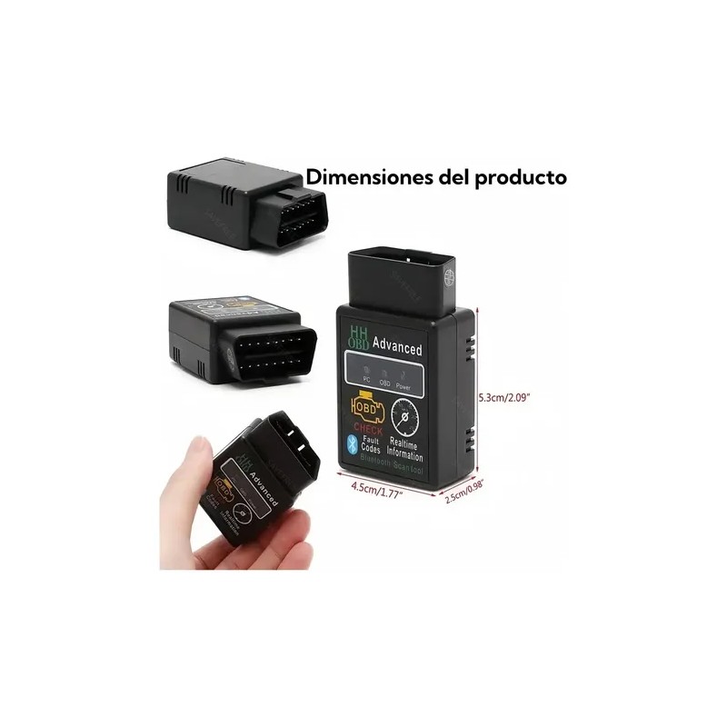 Escaner Automotriz Hh Obd2 Elm327 V1.5 Bluetooth 5.1