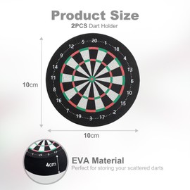 2-Pack Dart Holder, Mini Dart Station for Steel Tip Darts, Space-Saving Dart Base Station, Professional Dartboard Accessories