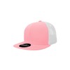 DECKY Youth 6 Panel High Profile Structured Cotton Trucker, Pink/White